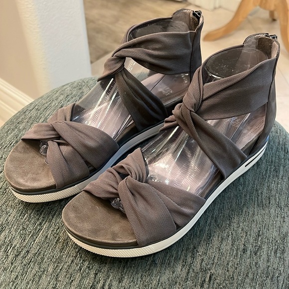 Eileen Fisher Zanya Mesh Gray Sneaker Sandal - Picture 2 of 11